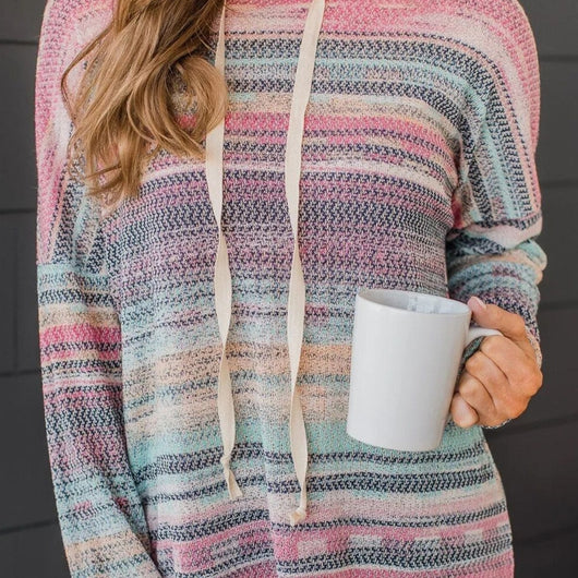 Blusa Casual de Cuello Redondo con Rayas Estampadas para Mujer - Image 9