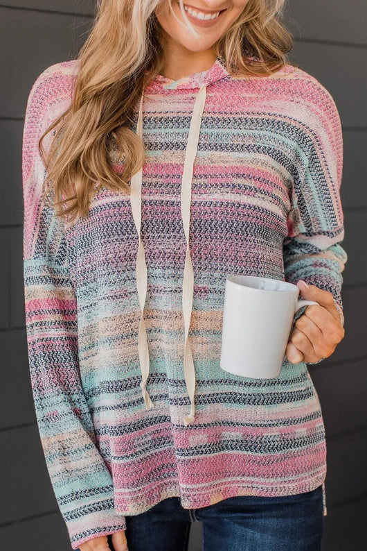 Blusa Casual de Cuello Redondo con Rayas Estampadas para Mujer - Image 13