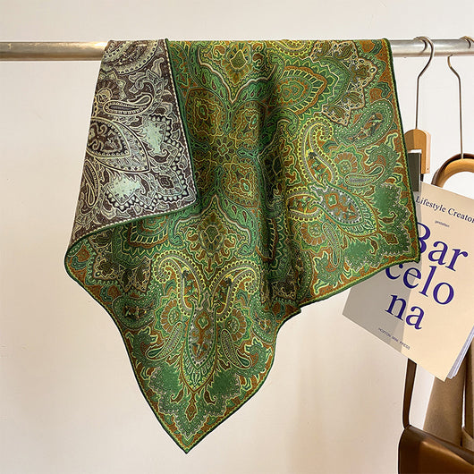 Pañuelo de Seda y Lana Tropical Bicolor - Image 32
