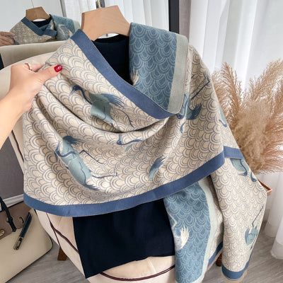 Bufanda Térmica de Cashmira Sintética para Mujer - Invierno Gruesa y Abrigadora - Image 11