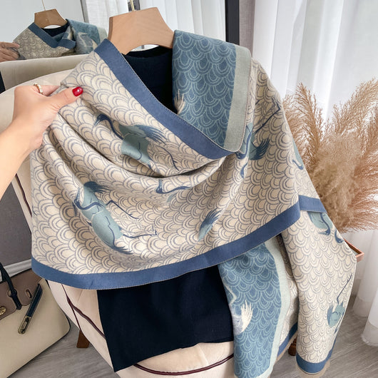 Bufanda Térmica de Cashmira Sintética para Mujer - Invierno Gruesa y Abrigadora - Image 11