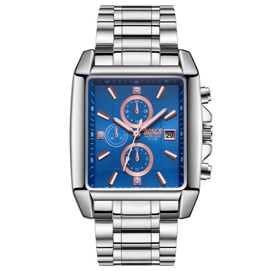 Reloj de Acero Inoxidable con Correa Cuadrada para Hombre - Image 9