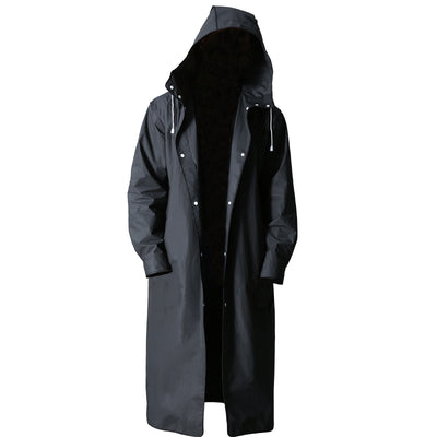 Impermeable Largo Negro de Cuerpo Completo - Image 4