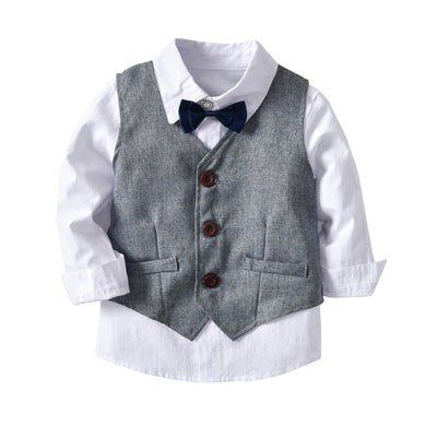 Conjunto Formal para Niños: Camisa Manga Larga y Pantalón Chaleco - Image 11