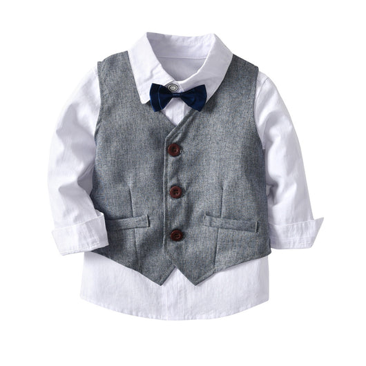 Conjunto Formal para Niños: Camisa Manga Larga y Pantalón Chaleco - Image 11