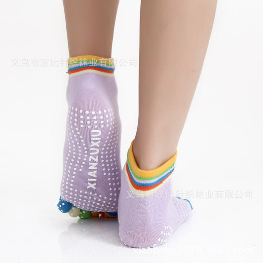Calcetines de Yoga con Dedos Separados - Algodón Premium con Masaje y Estampado - Image 2