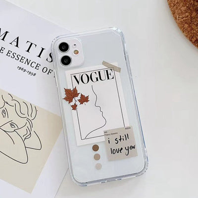 Funda para teléfono con diseño minimalista de línea recta