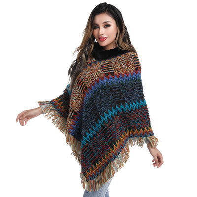 Poncho Cuello Alto Tejido para Otoño e Invierno - Image 9