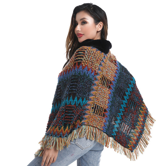 Poncho Cuello Alto Tejido para Otoño e Invierno - Image 10