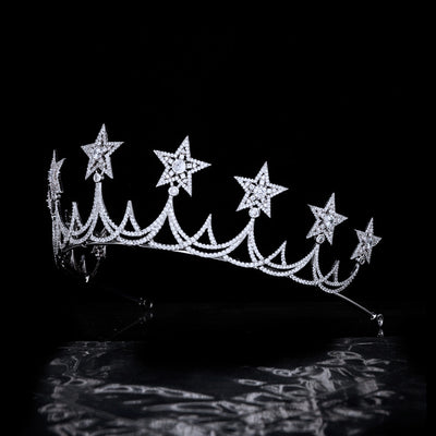 Corona de Circonia Cúbica y Cobre para Bodas - Image 8