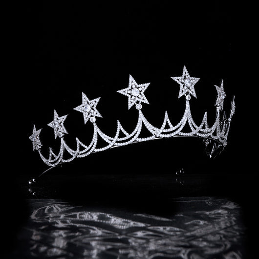 Corona de Circonia Cúbica y Cobre para Bodas - Image 11