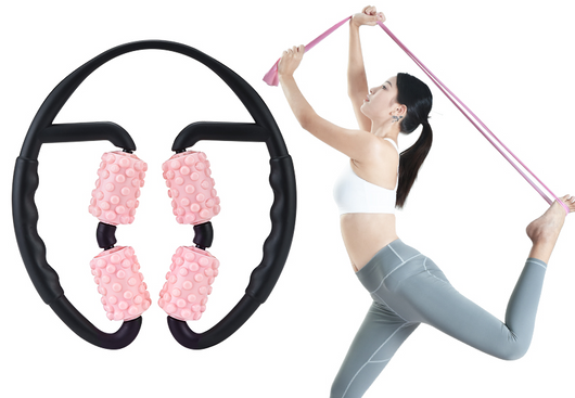 Rodillo Masajeador Multiusos 4 Ruedas para Relajación Muscular y Tonificación Corporal - Image 13