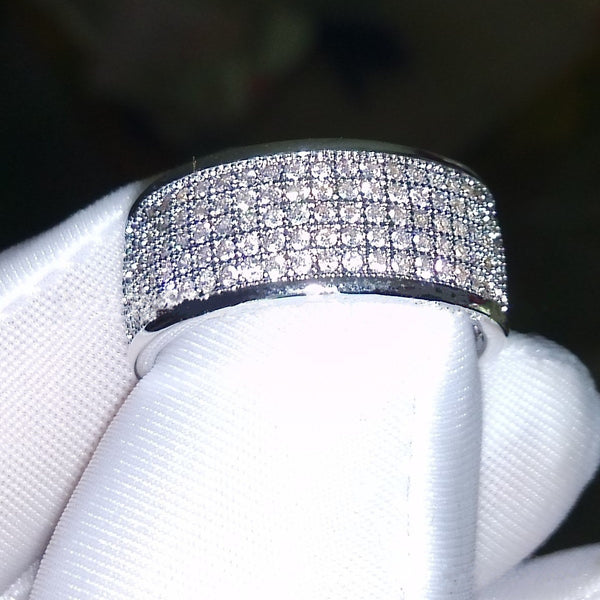Anillo de Circonita Full Circle - Juego Completo de Moda Europea y Americana
