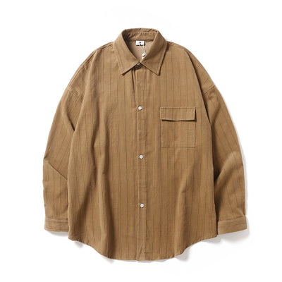 Camisa Suelta a Rayas Vintage Otoño - Image 8
