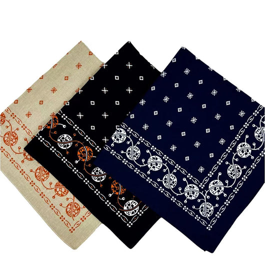 Pañuelo Cuadrado de Algodón Vintage Estampado con Bolsillo - Image 7