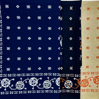Pañuelo Cuadrado de Algodón Vintage Estampado con Bolsillo - Image 12