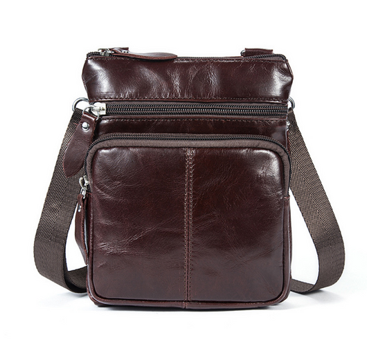 Bolso de Cuero Vintage con Cierre de Hombro para Hombre - Image 14