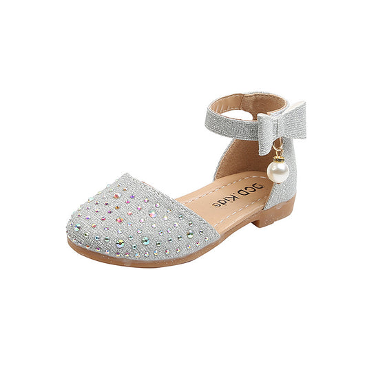 Zapatos de Cuero Infantiles con Perlas y Brillantes - Image 8