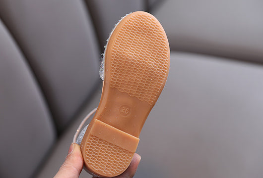 Zapatos de Cuero Infantiles con Perlas y Brillantes - Image 9
