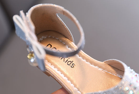Zapatos de Cuero Infantiles con Perlas y Brillantes - Image 10