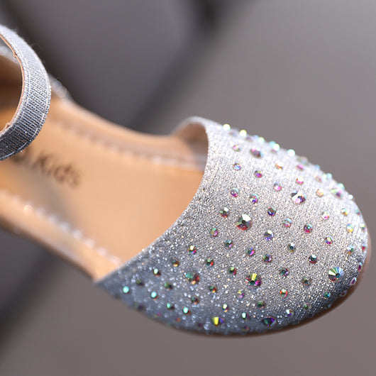 Zapatos de Cuero Infantiles con Perlas y Brillantes - Image 14