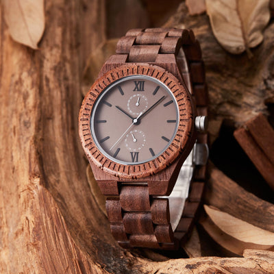 Reloj de Madera Multifuncional para Hombre con Movimiento de Cuarzo - Image 13