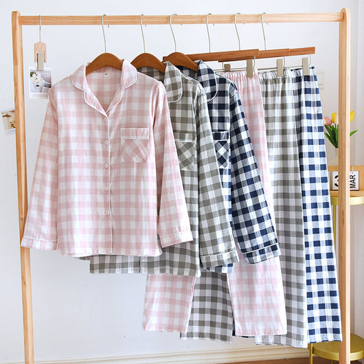 Pijama de Pareja en Algodón Manga Larga - Ropa Cómoda Primavera Otoño Talla Grande - Image 7
