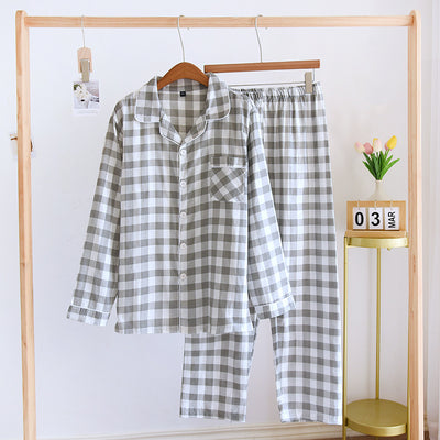 Pijama de Pareja en Algodón Manga Larga - Ropa Cómoda Primavera Otoño Talla Grande - Image 9