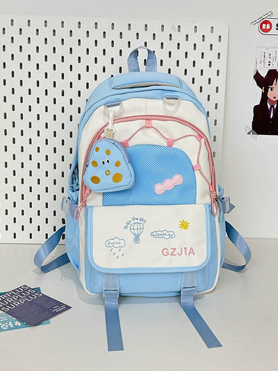 Mochila de Gran Capacidad Ligera con Diseño de Contraste - Image 7