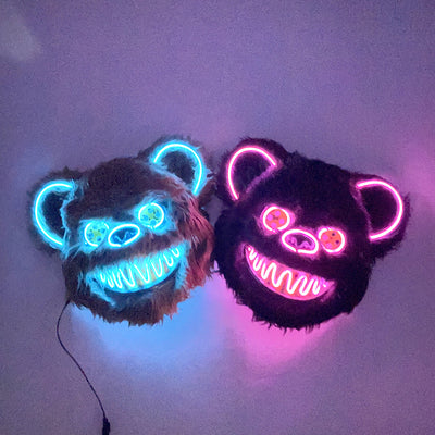 Máscara Luminosa de Oso Sangriento EL para Festivales de Música y DJ - Image 10