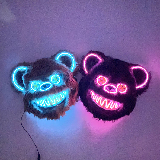 Máscara Luminosa de Oso Sangriento EL para Festivales de Música y DJ - Image 10