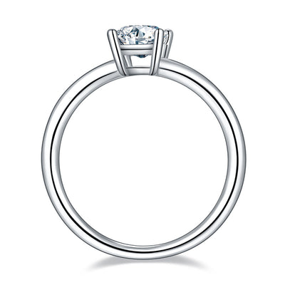 Anillo de Moissanita Rectangular Plata 925 con Baño de Platino para Mujer - Image 18
