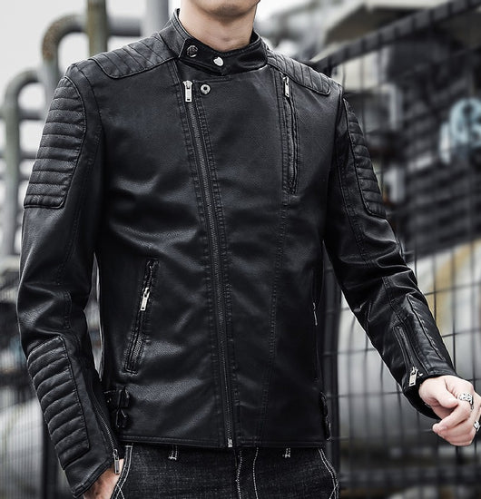 Chaqueta de Cuero para Hombre - Abrigo Elegante Otoño Invierno - Image 8