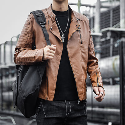 Chaqueta de Cuero para Hombre - Abrigo Elegante Otoño Invierno - Image 9