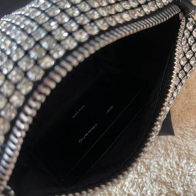 Bolso Cuadrado Portátil con Strass y Acabado Satinado - Image 6