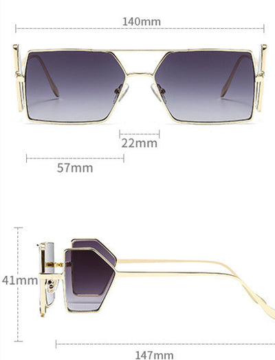 Gafas de Sol Cuadradas Unisex con Protección Lateral y Lentes Bloqueantes - Image 12