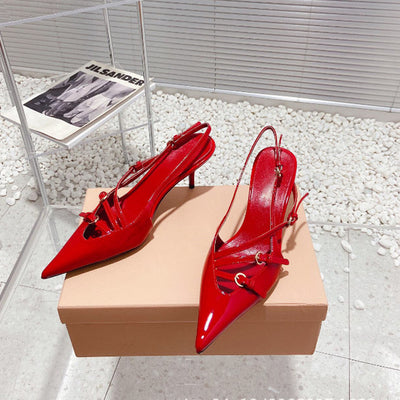 Sandalias de Tacón Kitten Estilo Francés con Punta Cerrada y Correa Trasera - Image 8