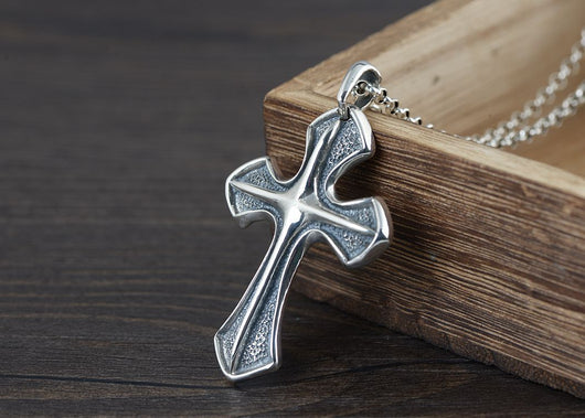 Dije Cruz Vintage en Plata S925 - Accesorios Punk Estilo Fronterizo para Hombre - Image 9