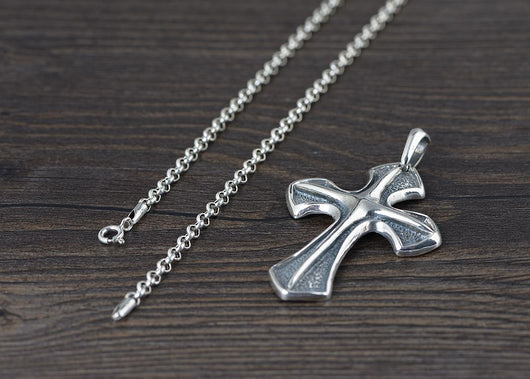 Dije Cruz Vintage en Plata S925 - Accesorios Punk Estilo Fronterizo para Hombre - Image 10
