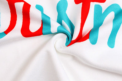 White and teal long-sleeve Christmas pajama set with a reindeer graphic and "Merry Christmas" text. - Image 15
