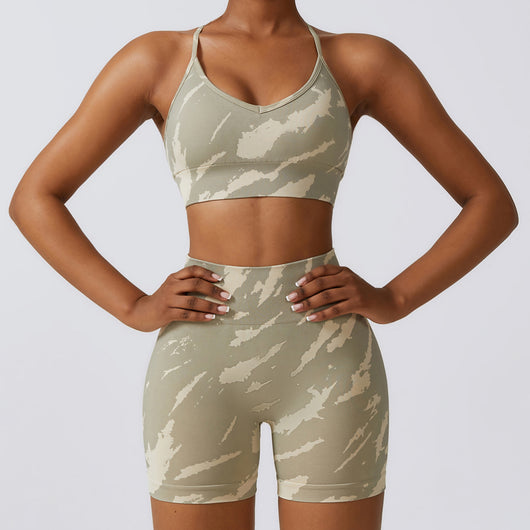 Traje de Yoga Estampado Camuflaje sin Costuras - Image 22