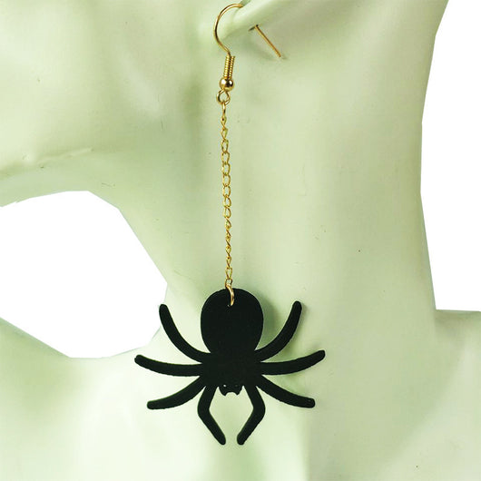 Aretes Calavera Araña para Halloween - Diseño Geométrico