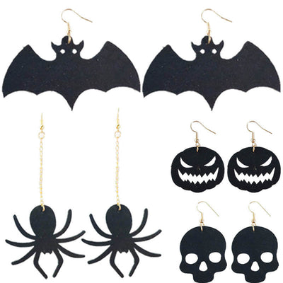 Aretes Calavera Araña para Halloween - Diseño Geométrico