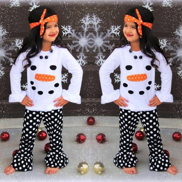 Conjunto de Invierno para Niña con Playera de Muñeco de Nieve