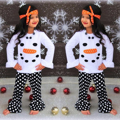 Conjunto de Invierno para Niña con Playera de Muñeco de Nieve