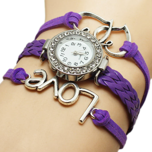 Reloj Pulsera Doble Corazón Tejido Multicapa - Acero Aleado - Image 15