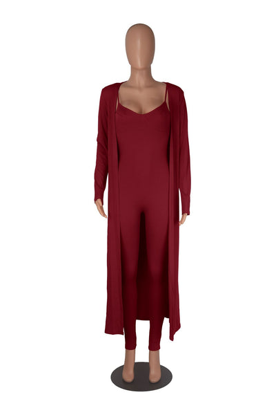 Jumpsuit Casual Mujer con Chaqueta Larga de Manga Larga - Image 21