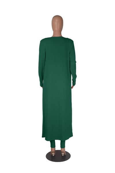 Jumpsuit Casual Mujer con Chaqueta Larga de Manga Larga - Image 26
