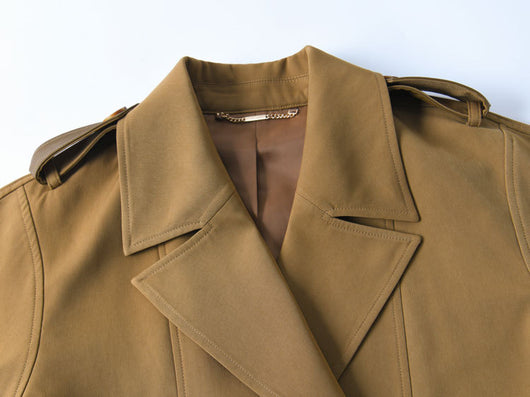 Gabardina Corta Elegante Casual para Mujer - Image 8
