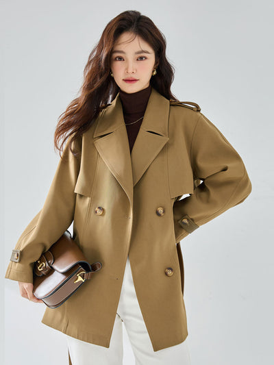 Gabardina Corta Elegante Casual para Mujer - Image 14
